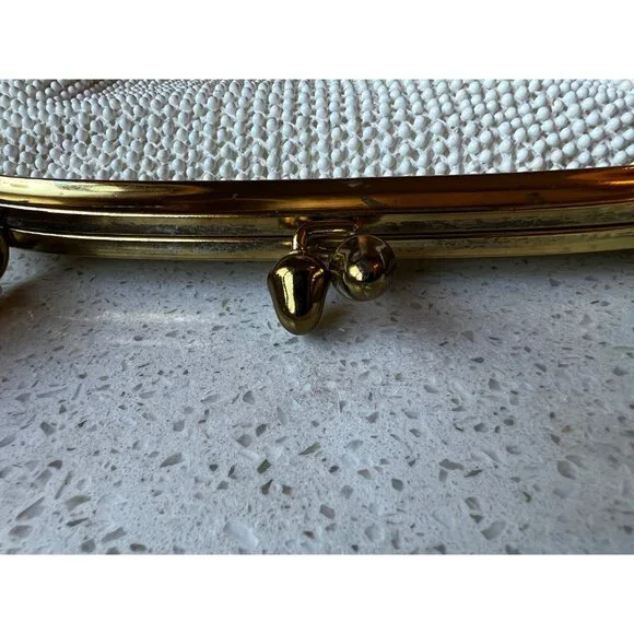 Lumared beaded Purse Handbag Vintage 50s MCM White - Picture 9 of 9